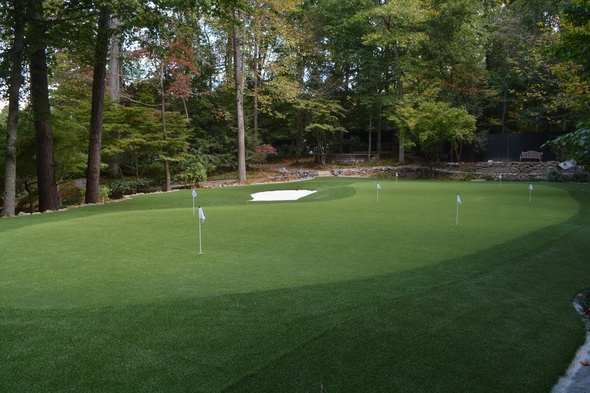 Flagstaff backyard putting green